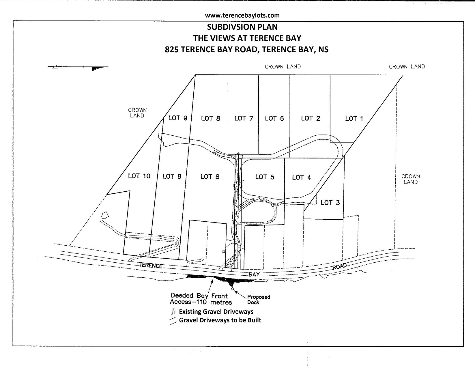DIRECTIONS Prospect Road to Terence BayRoad, then south towards ocean
